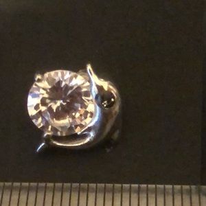 Dolphin Silver Tone Earrings